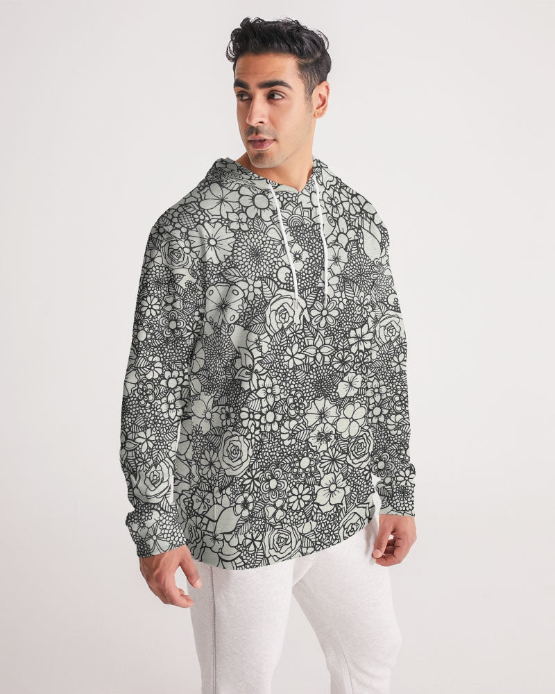 Floral Mini - B&W Men's Hoodie