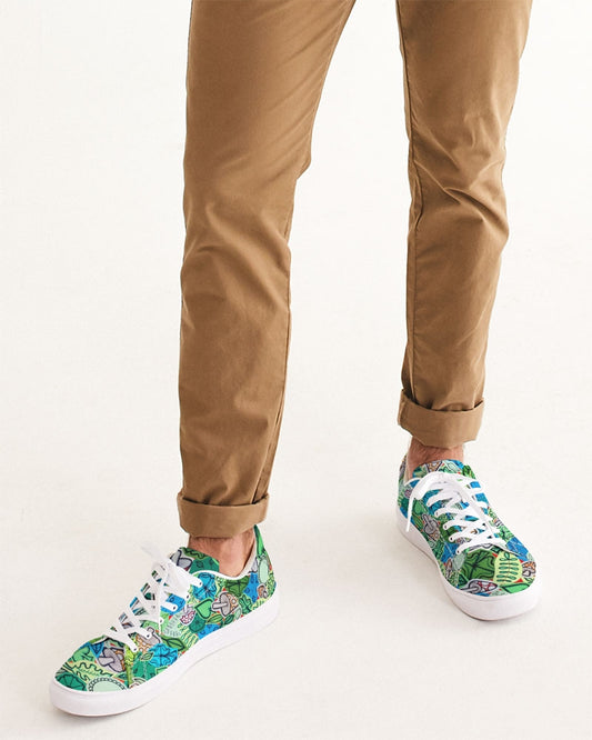 Fleurs et Trèfles Men's Faux-Leather Sneaker