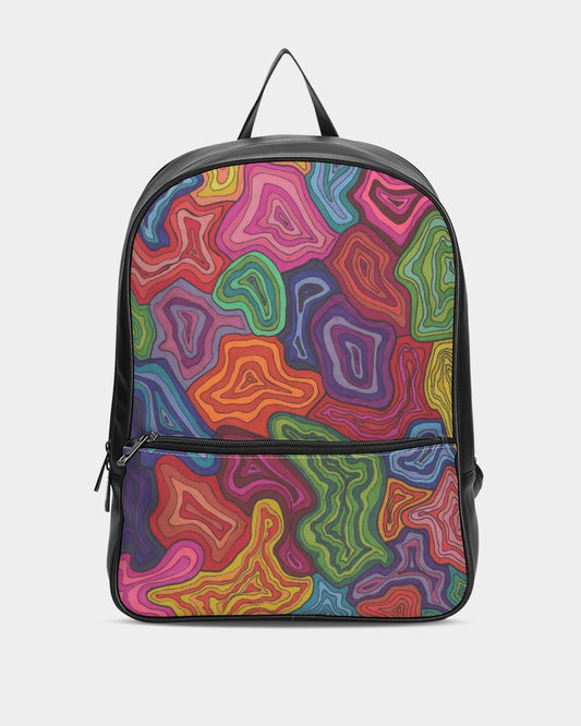 Curled Classic Faux Leather Backpack