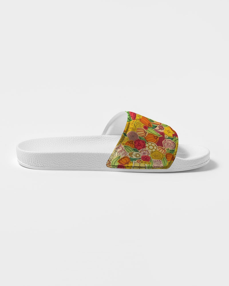 Citrouilles et Fleurs Men's Slide Sandal