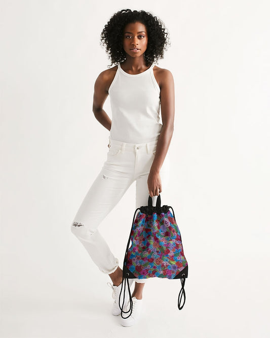 Les Fleurs Canvas Drawstring Bag