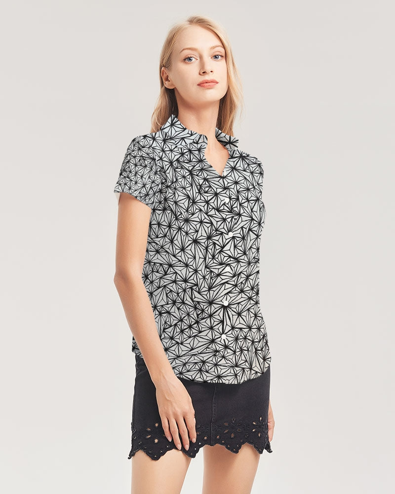 Mirage Women's Short Sleeve Button Up