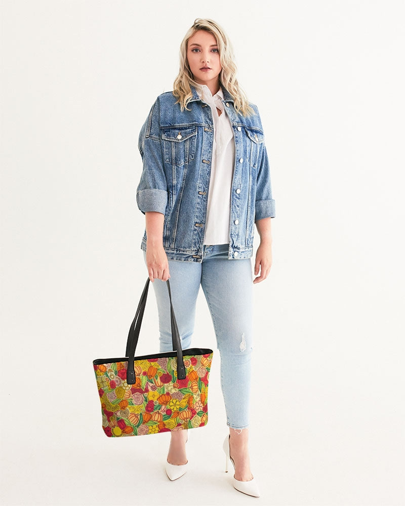 Citrouilles et Fleurs Stylish Tote