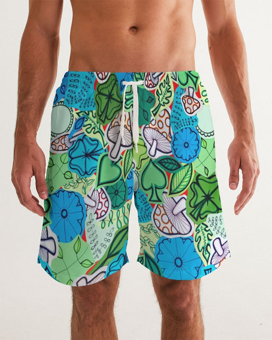 Fleurs et Trèfles Men's Swim Trunk