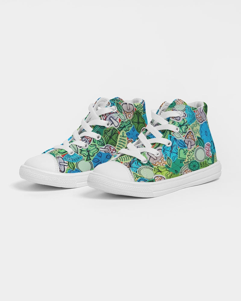 Fleurs et Trèfles Kids Hightop Canvas Shoe