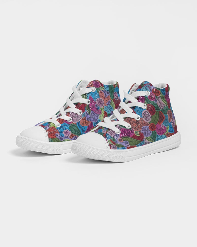 Les Fleurs Kids Hightop Canvas Shoe