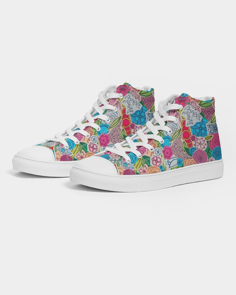 Fleurs de Printemps Men's Hightop Canvas Shoe