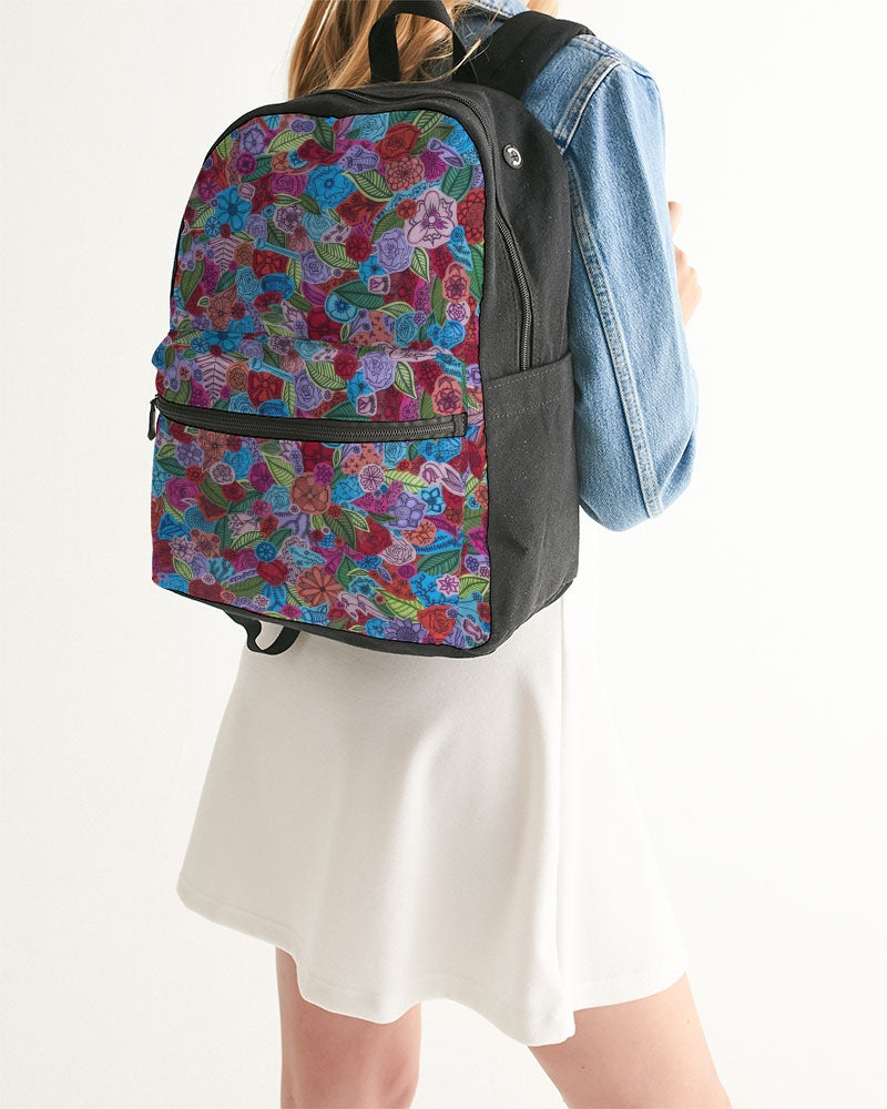 Les Fleurs Small Canvas Backpack