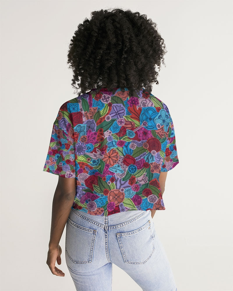 Les Fleurs Women's Lounge Cropped Tee