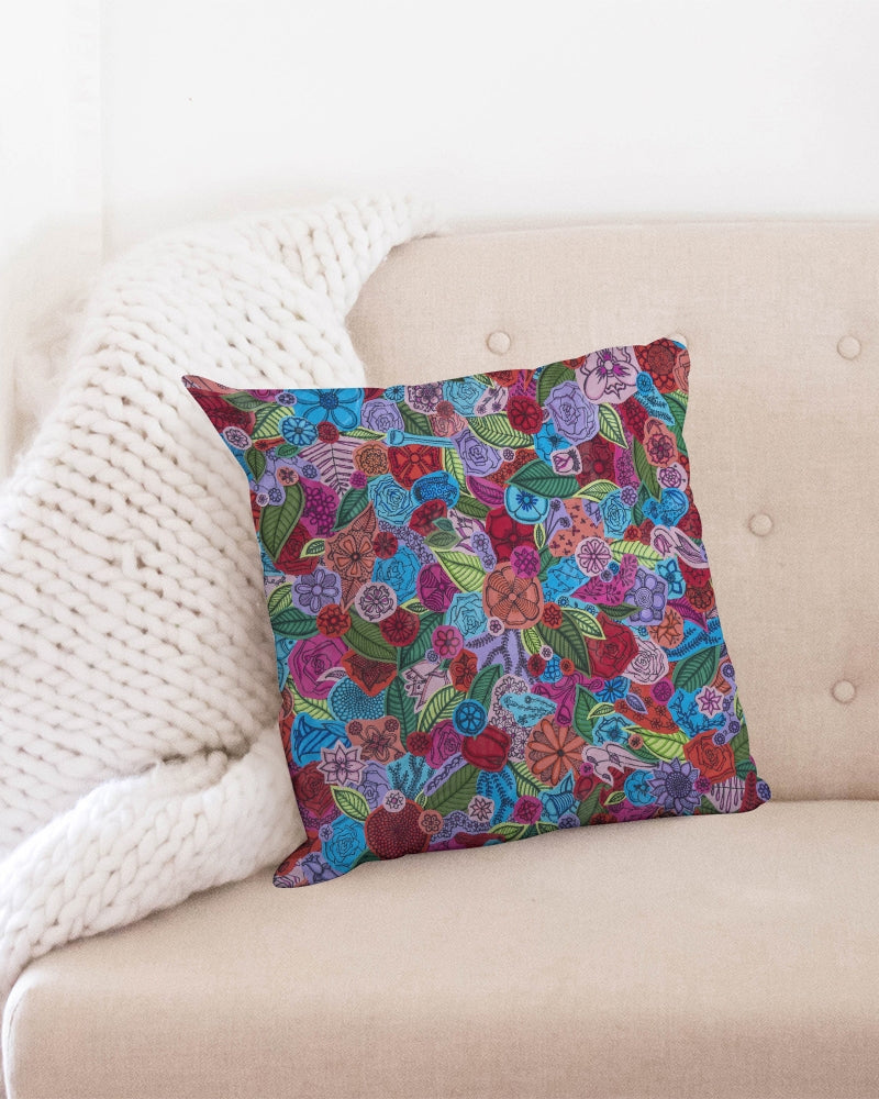 Les Fleurs Throw Pillow Case 18"x18"