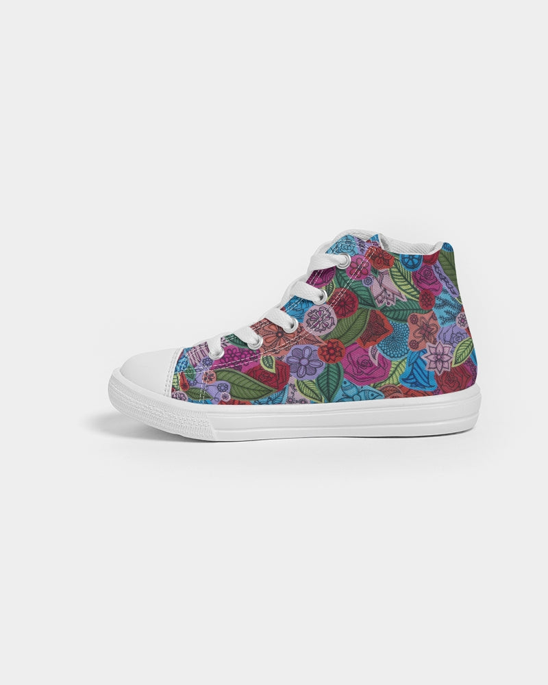 Les Fleurs Kids Hightop Canvas Shoe