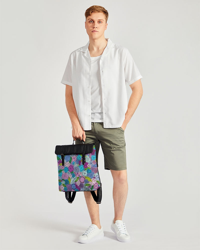 Les Fleurs Violettes Casual Flap Backpack