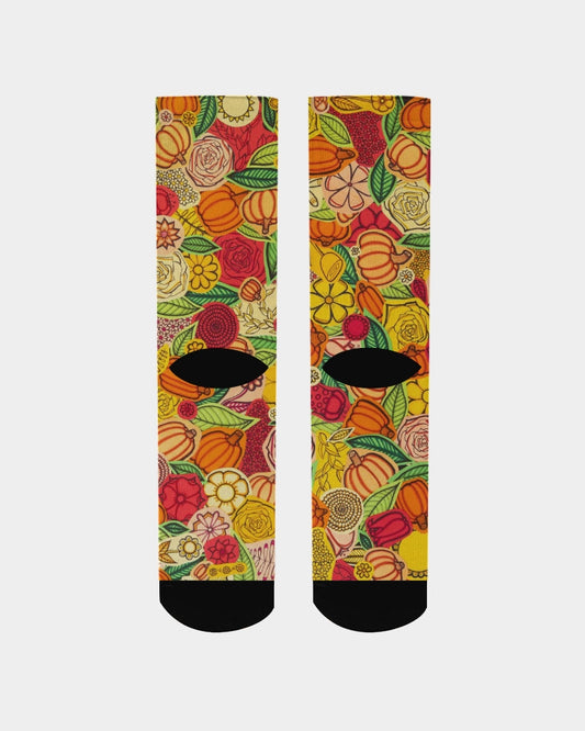Citrouilles et Fleurs Men's Socks