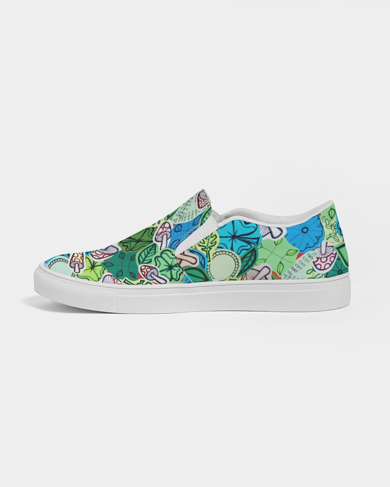 Fleurs et Trèfles Women's Slip-On Canvas Shoe