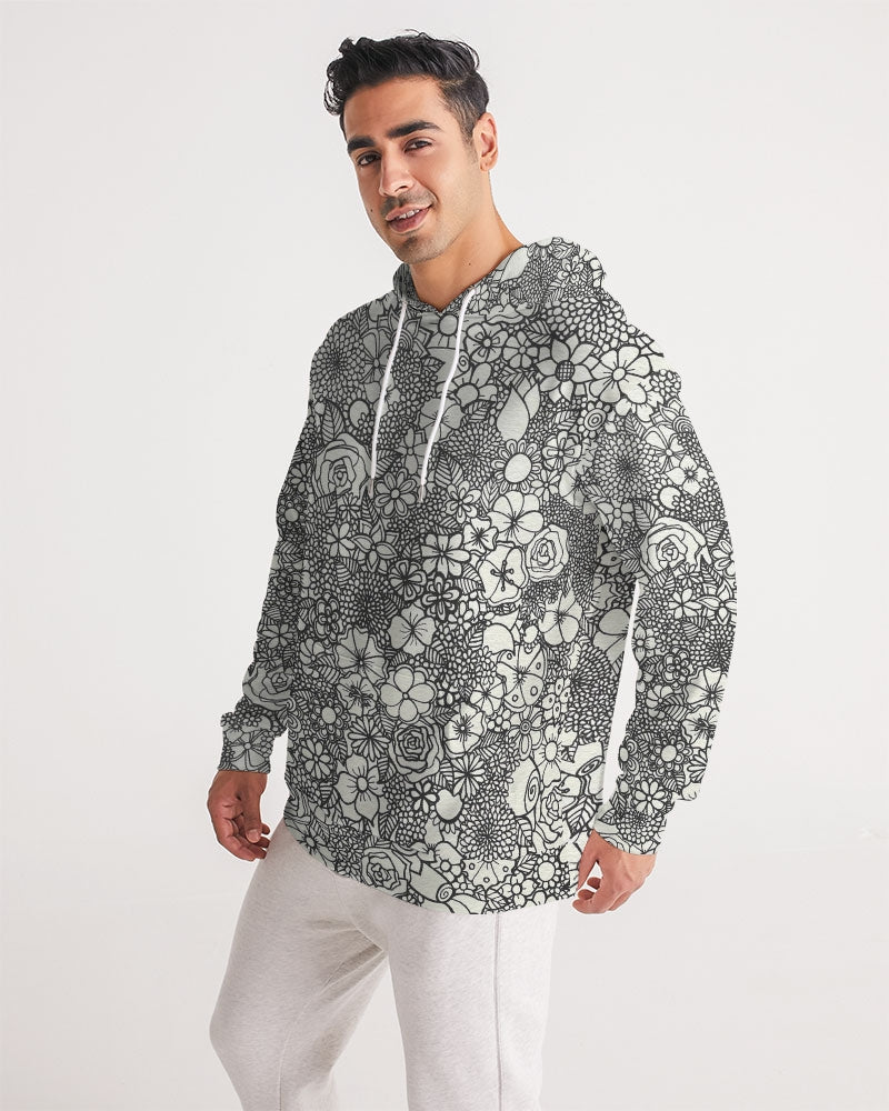 Floral Mini - B&W Men's Hoodie