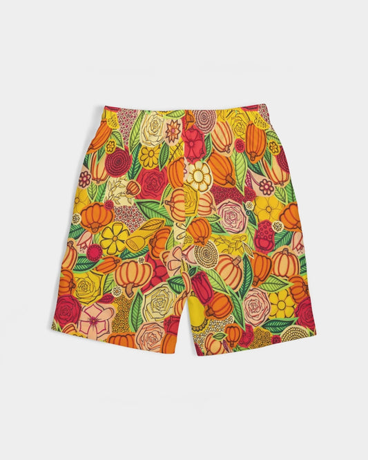 Citrouilles et Fleurs Boys Swim Trunk