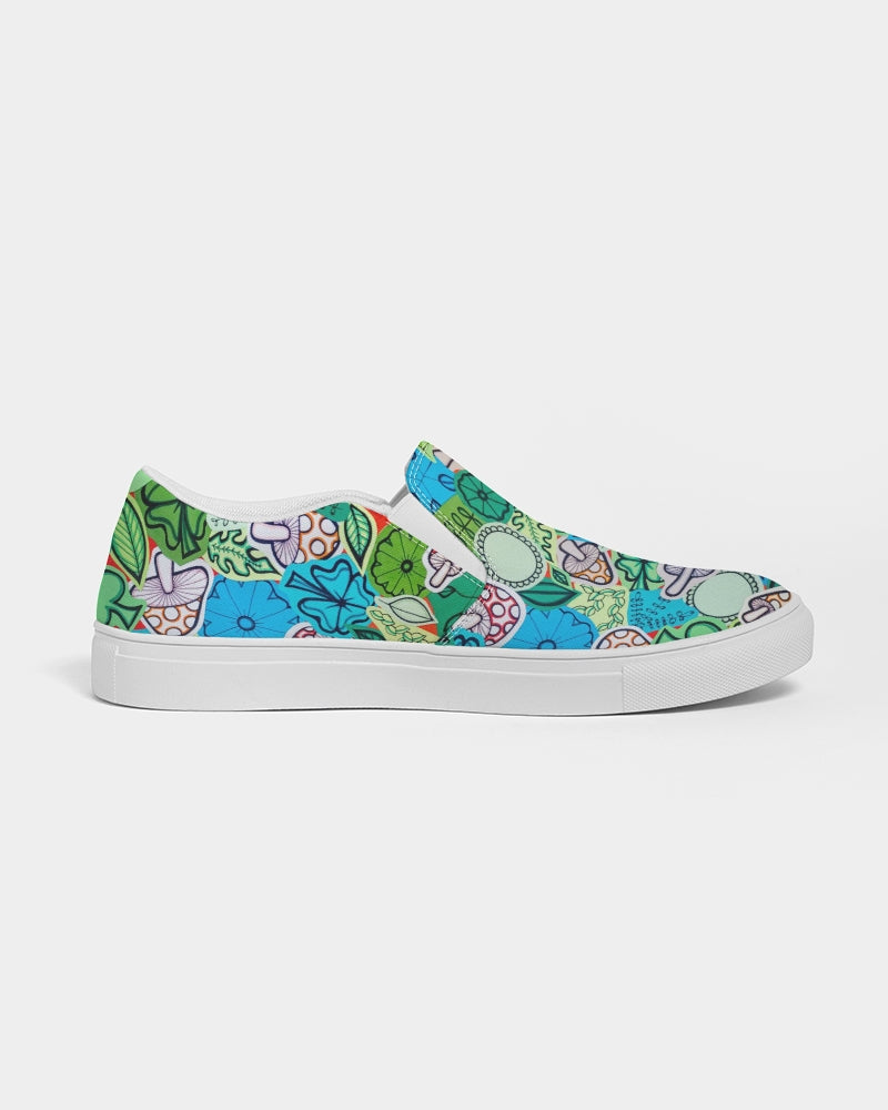 Fleurs et Trèfles Women's Slip-On Canvas Shoe