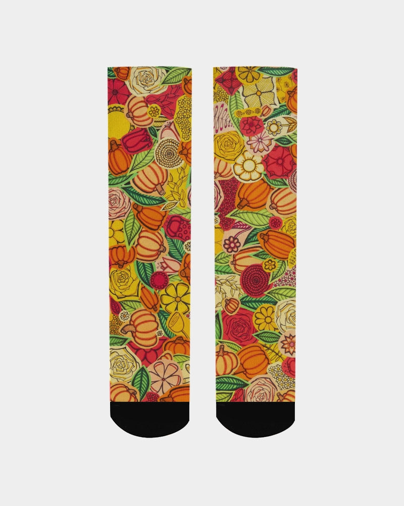 Citrouilles et Fleurs Men's Socks