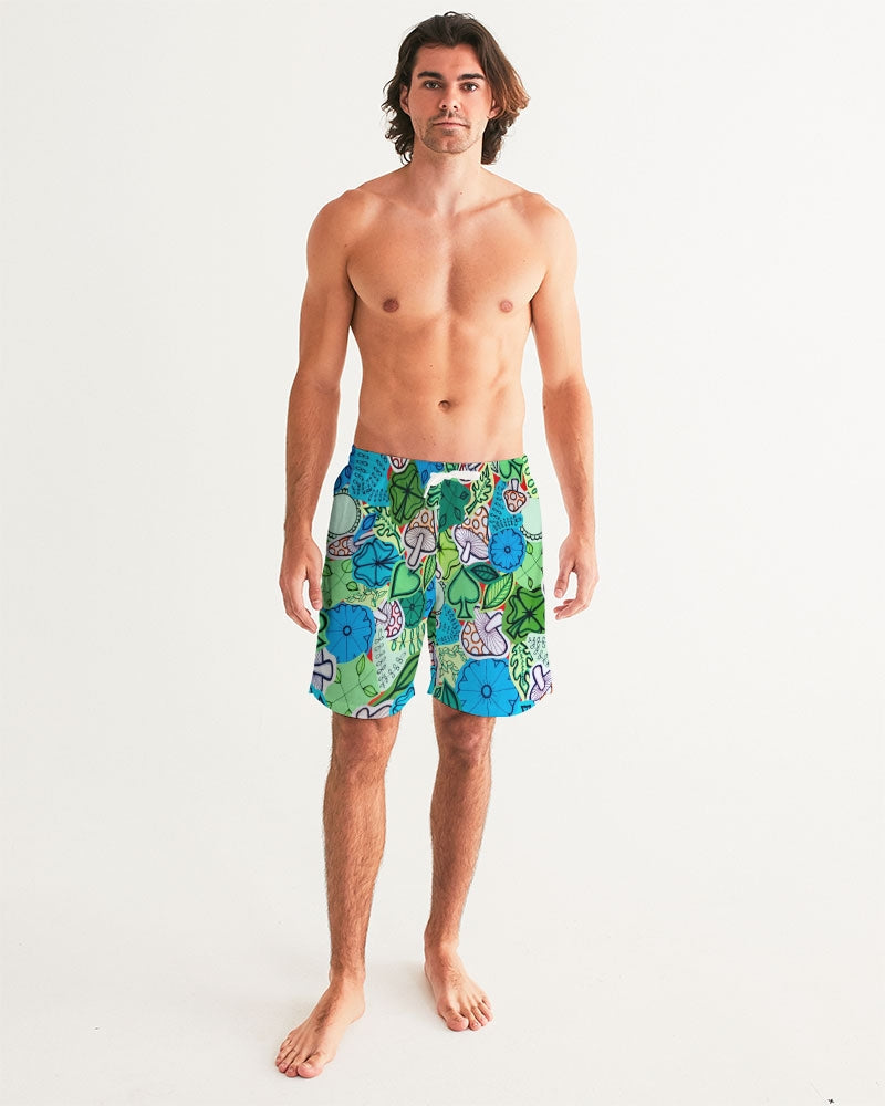 Fleurs et Trèfles Men's Swim Trunk