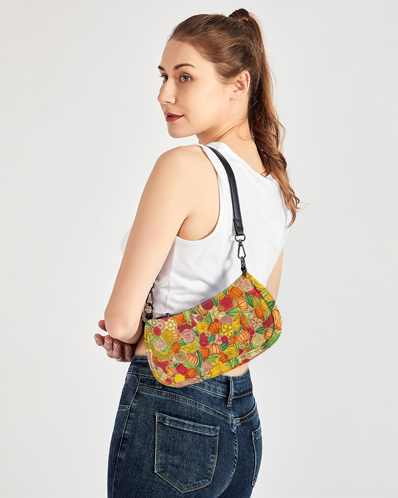 Citrouilles et Fleurs Petite Canvas Pouch