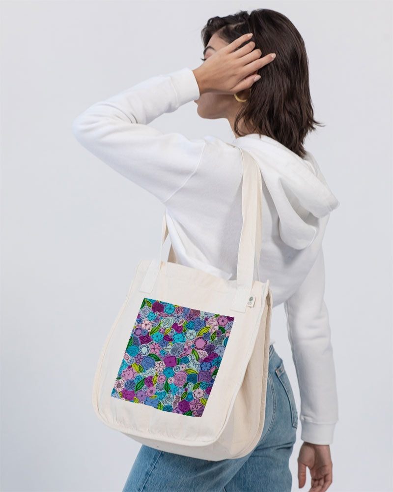 Les Fleurs Violettes Organic Cotton Canvas Market Tote | Econscious