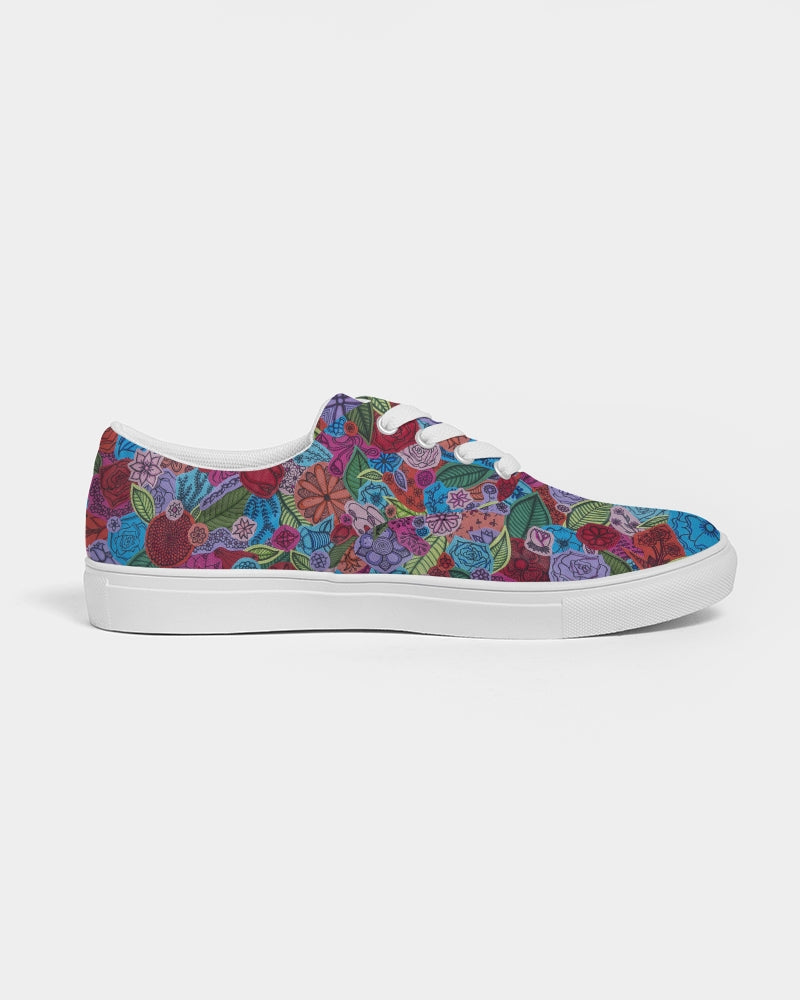 Les Fleurs Women's Lace Up Canvas Shoe