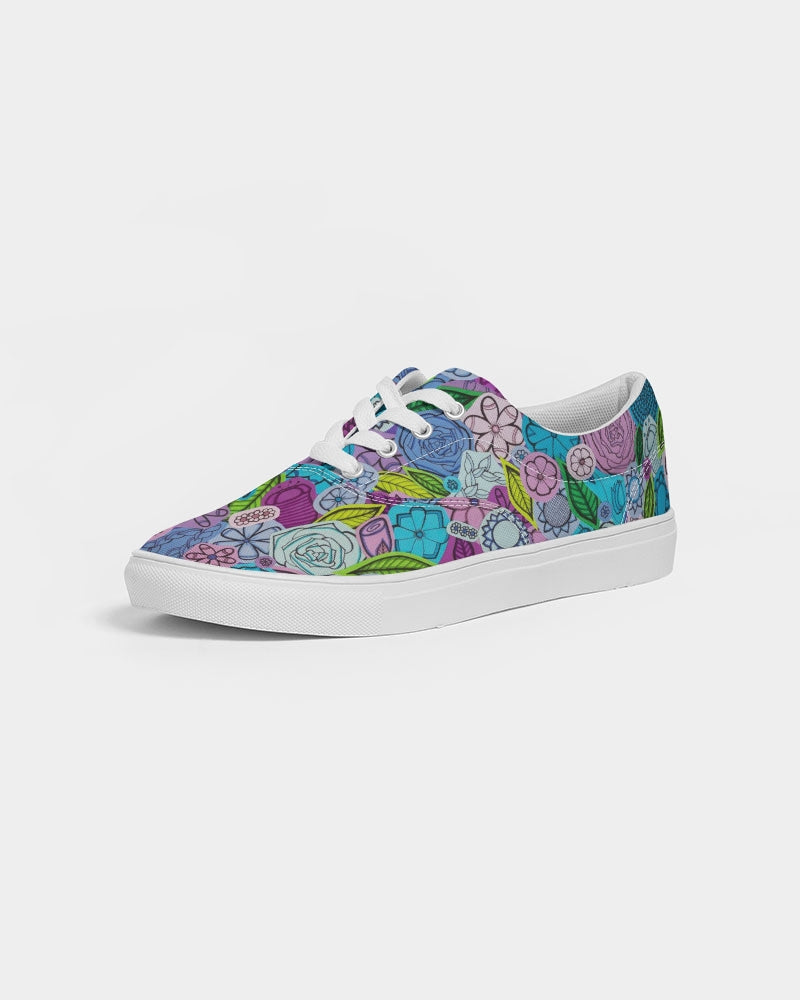 Les Fleurs Violettes Women's Lace Up Canvas Shoe