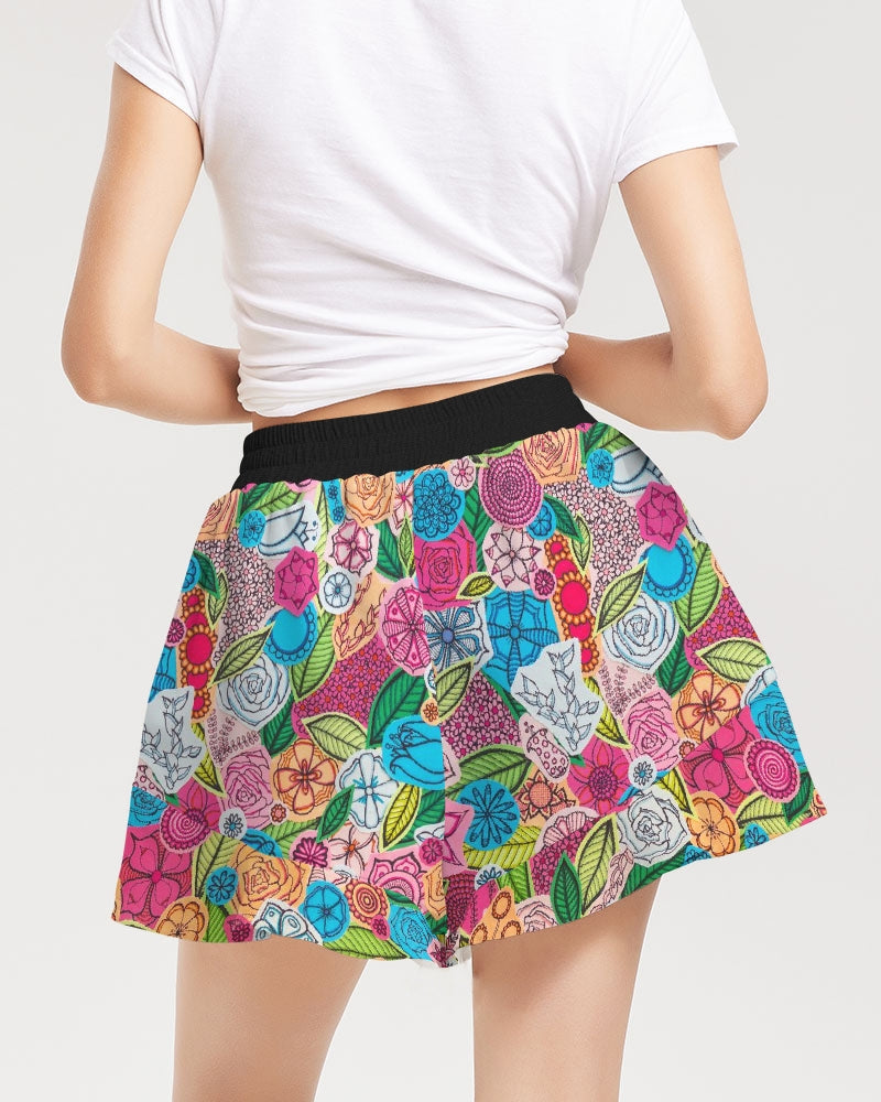 Fleurs de Printemps Women's Ruffle Shorts