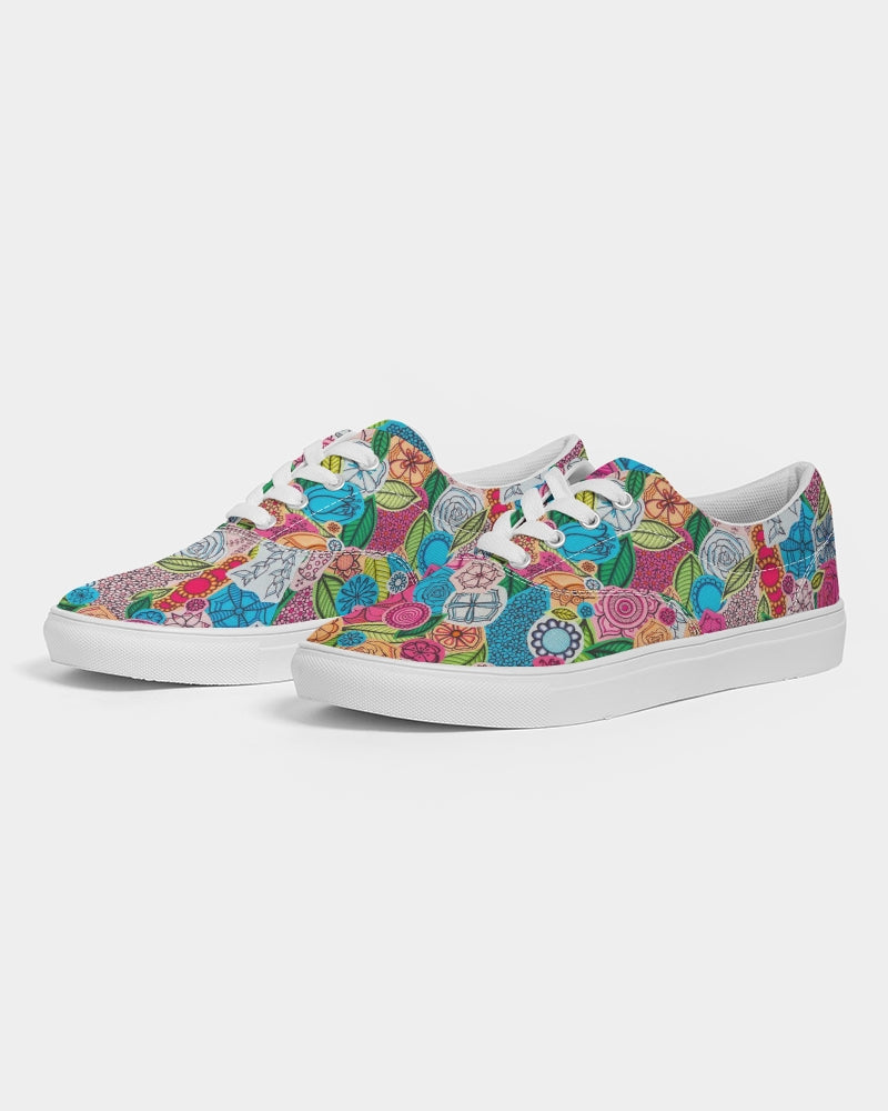 Fleurs de Printemps Men's Lace Up Canvas Shoe