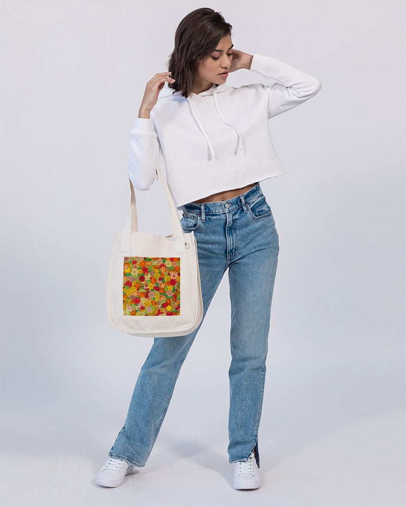 Citrouilles et Fleurs Organic Cotton Canvas Market Tote | Econscious