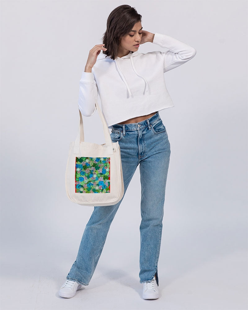 Fleurs et Trèfles Organic Cotton Canvas Market Tote | Econscious