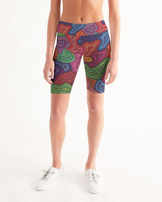 Curled Women's Mid-Rise Bike Shorts