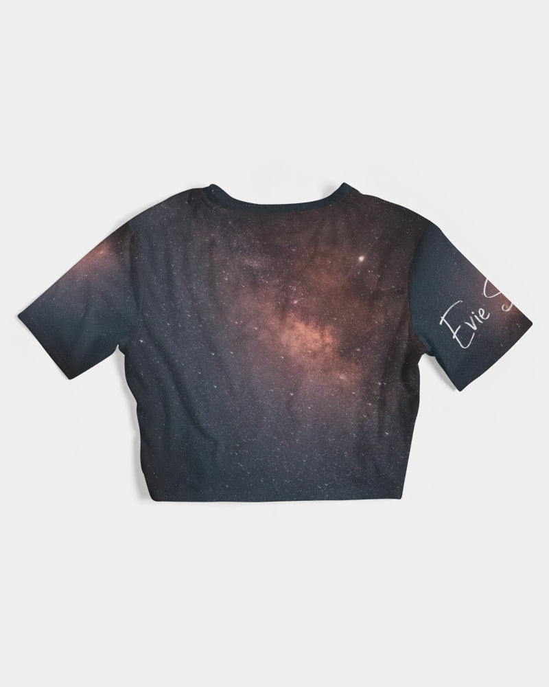 Galaxy 2 Women's Twist-Front Cropped Tee