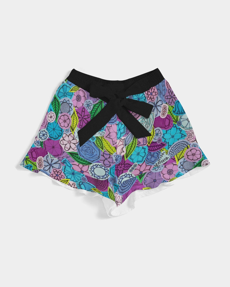 Les Fleurs Violettes Women's Ruffle Shorts