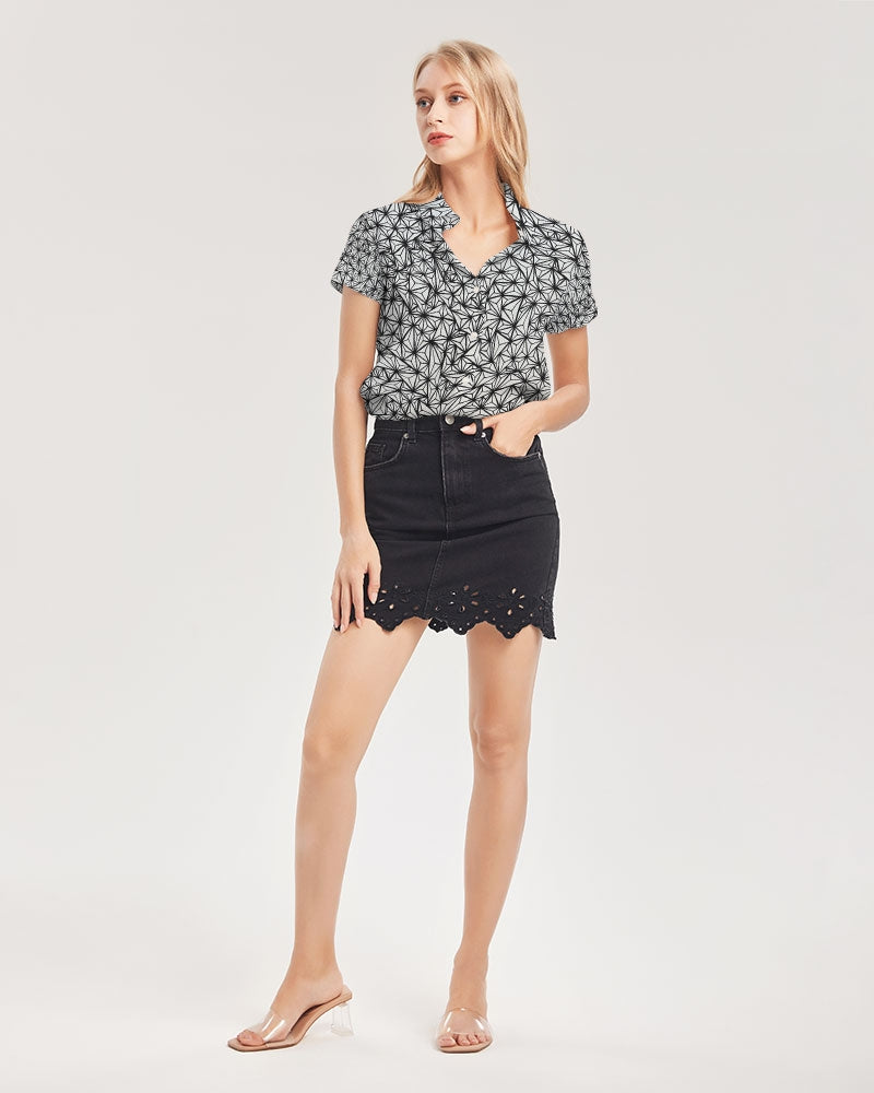 Mirage Women's Short Sleeve Button Up