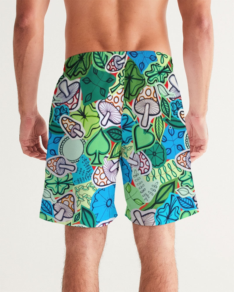 Fleurs et Trèfles Men's Swim Trunk