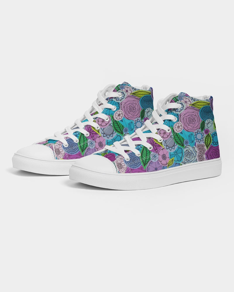 Les Fleurs Violettes Women's Hightop Canvas Shoe