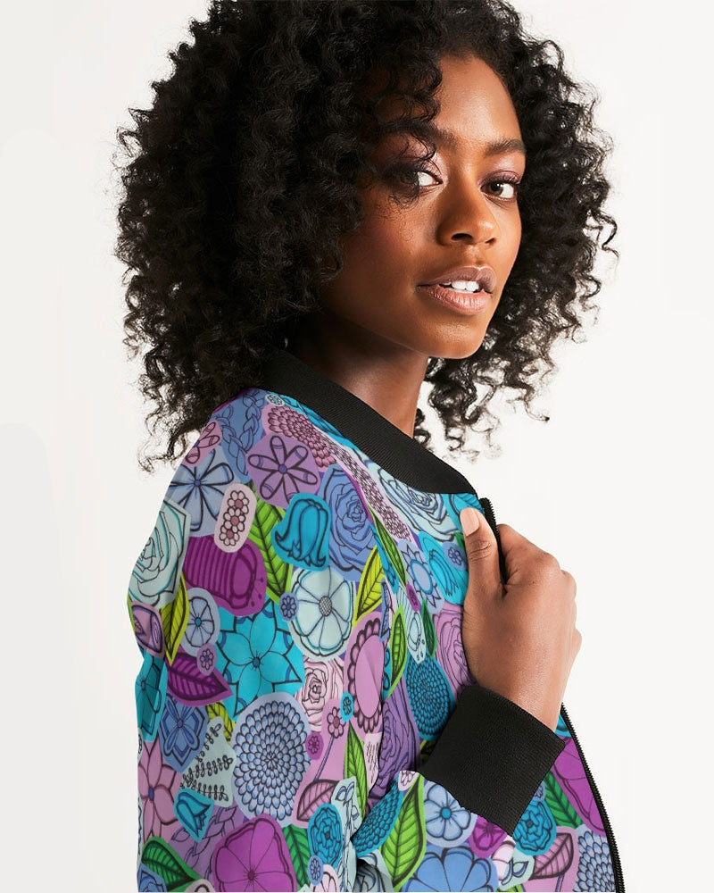 Les Fleurs Violettes Women's Bomber Jacket