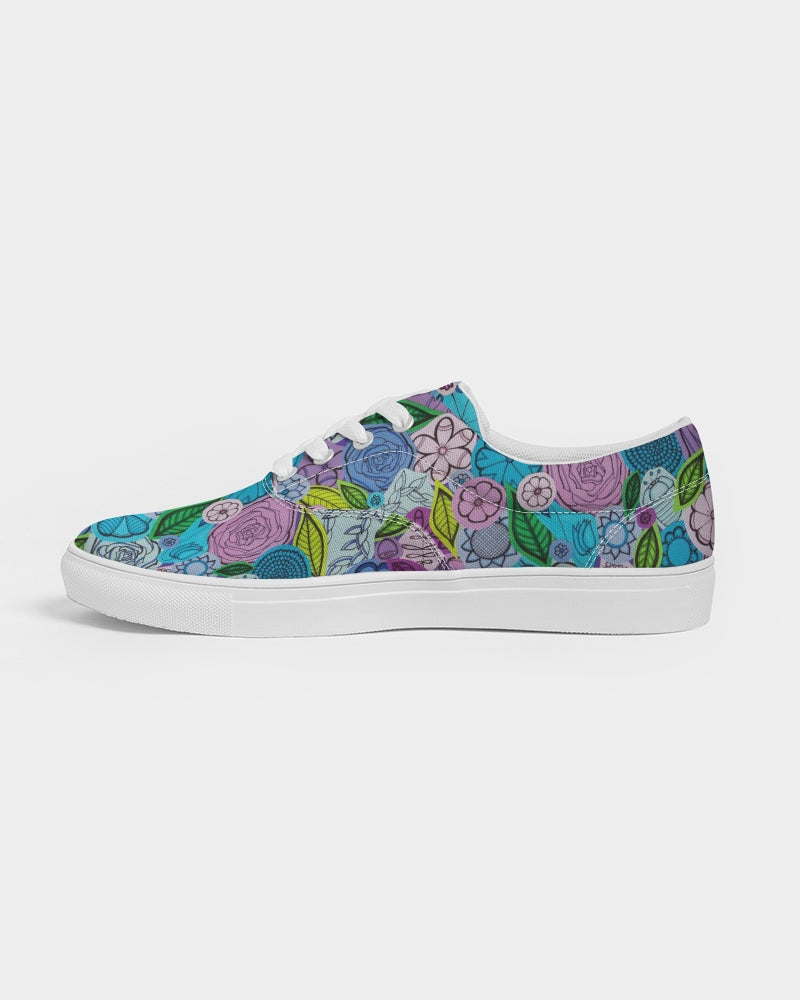 Les Fleurs Violettes Women's Lace Up Canvas Shoe