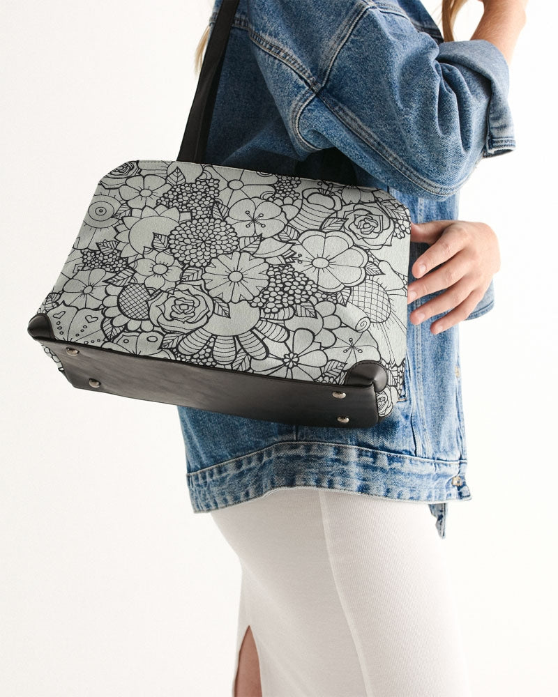 Les Fleurs - B&W Shoulder Bag