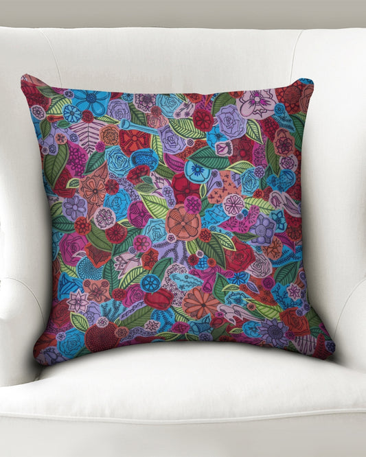 Les Fleurs Throw Pillow Case 18"x18"