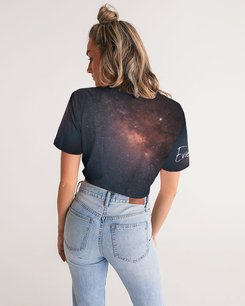 Galaxy 2 Women's Twist-Front Cropped Tee