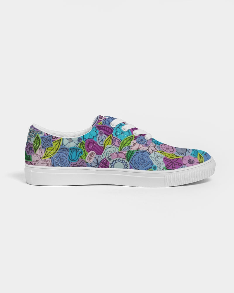 Les Fleurs Violettes Men's Lace Up Canvas Shoe