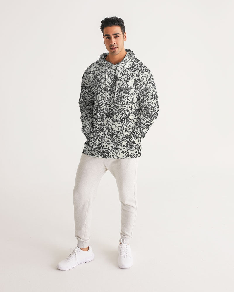 Floral Mini - B&W Men's Hoodie