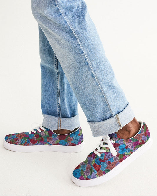 Les Fleurs Men's Lace Up Canvas Shoe