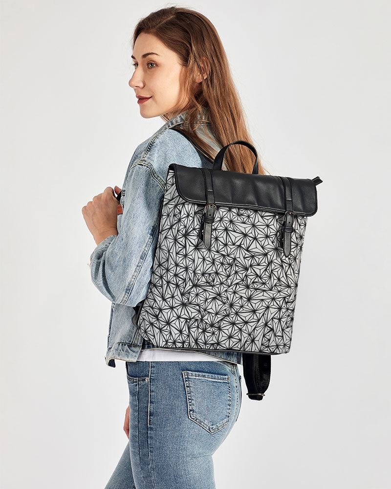 Triangular Mirage Casual Flap Backpack