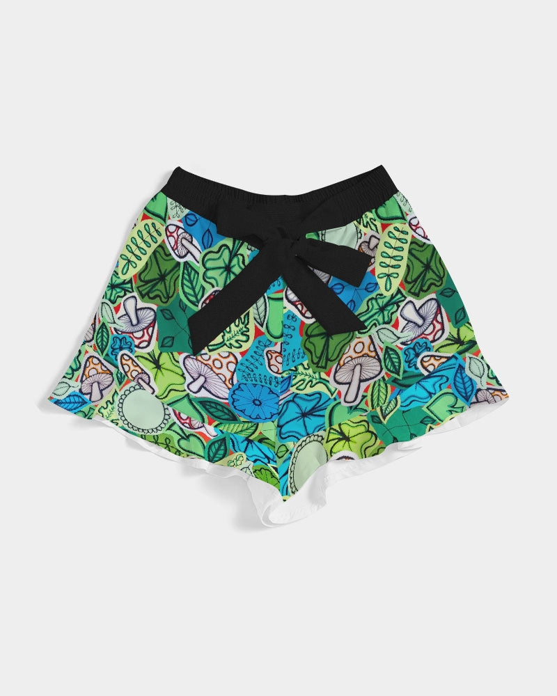 Fleurs et Trèfles Women's Ruffle Shorts