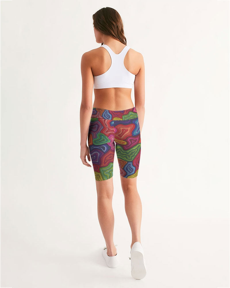 Curled Women's Mid-Rise Bike Shorts