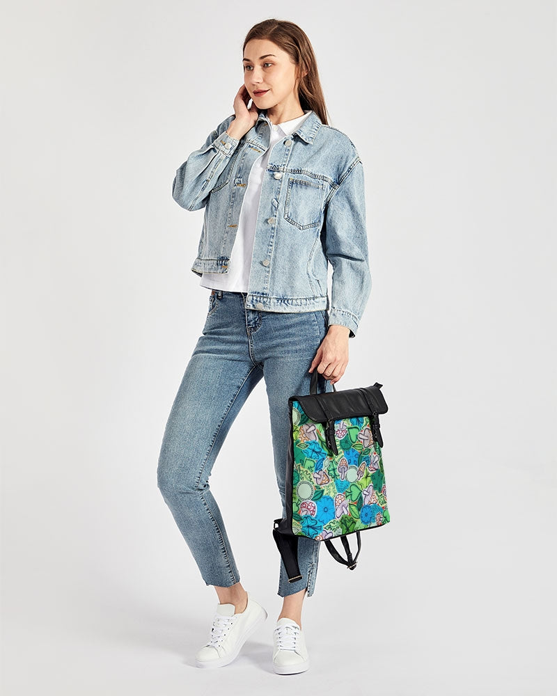 Fleurs et Trèfles Casual Flap Backpack