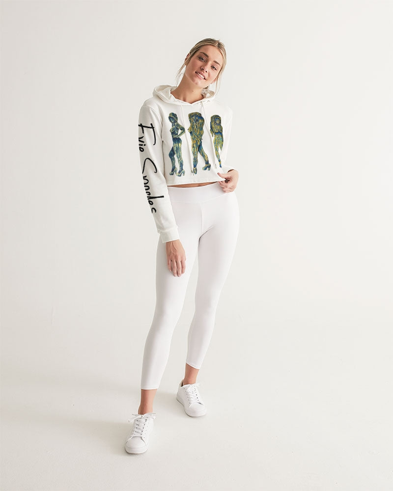 Les Poissons Women's Cropped Hoodie